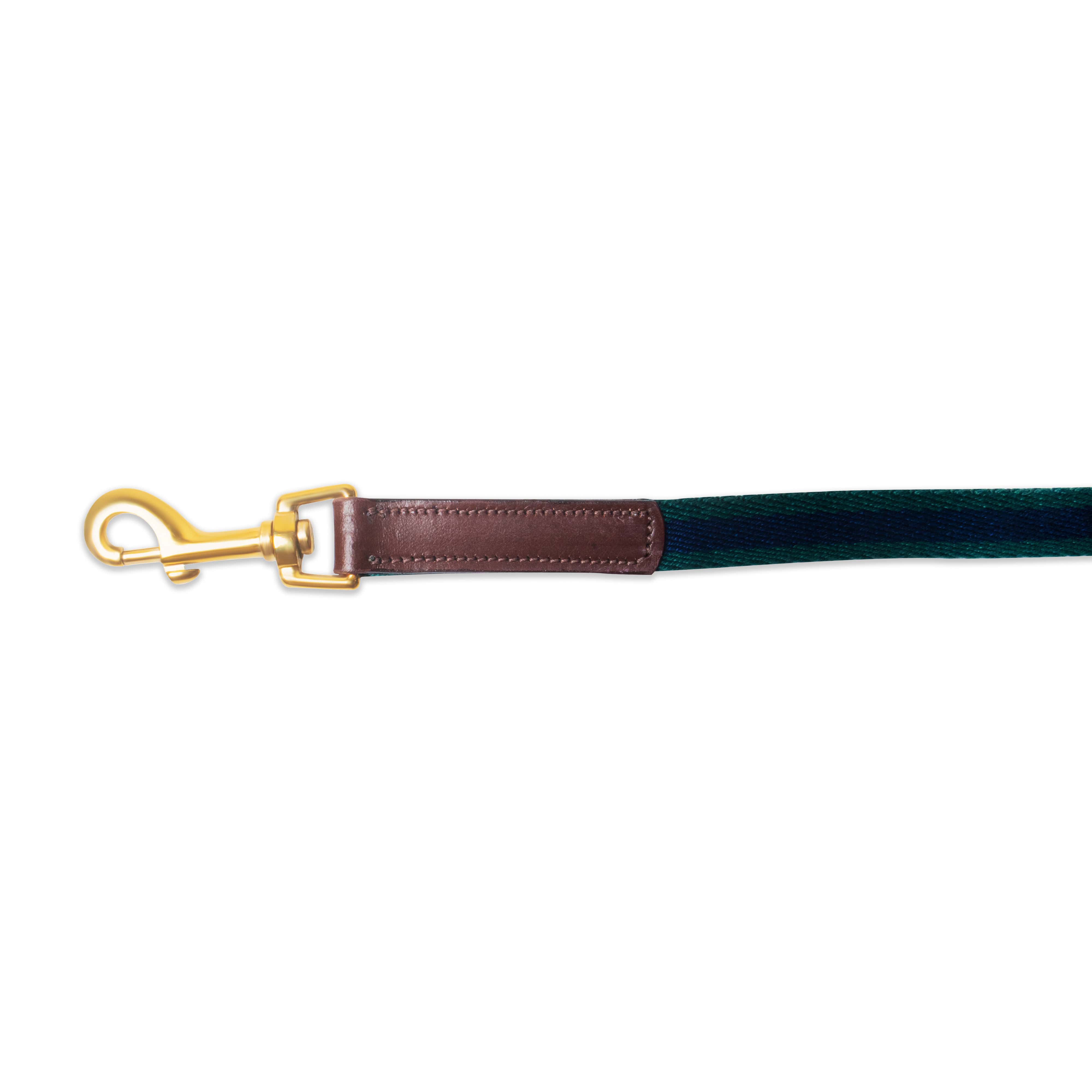 brown and green leather dog leash